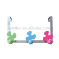 Flower shape decorative over door hanger with colorful hook